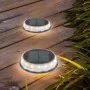 Set of solar garden lights Aktive 2 Pieces Plastic 12 x 13,5 x 12 cm (6 Units) by Aktive, Pathway Lighting - Ref: S8902414, P...