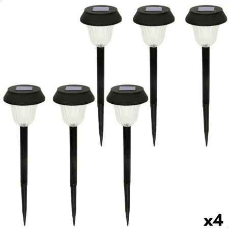 Set of solar garden lights Aktive 6 Pieces Stainless steel Plastic 10 x 38 x 10 cm (4 Units) by Aktive, Pathway Lighting - Re...