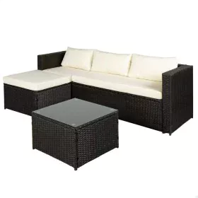 Garden furniture Aktive 3-Seater Sofa Side table 203 x 125 x 64 cm by Aktive, Garden Furniture Sets - Ref: S8902427, Price: 2...