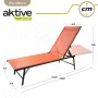 Chaise longue inclinable Aktive Orange 180 x 35 x 49 cm (2 Unités) de Aktive, Bains de soleil - Réf : S8902431, Prix : 84,46 ...