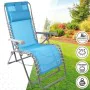 Chaise longue Aktive Textilène Bleu 160 x 76 x 52 cm de Aktive, Bains de soleil - Réf : S8902432, Prix : 60,03 €, Remise : %