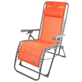 Chaise longue Aktive Textilène Orange 160 x 76 x 52 cm de Aktive, Bains de soleil - Réf : S8902433, Prix : 55,58 €, Remise : %