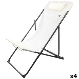 Reclining lounder Aktive White 53 x 87 x 78 cm (4 Units) by Aktive, Sunloungers - Ref: S8902435, Price: 77,34 €, Discount: %