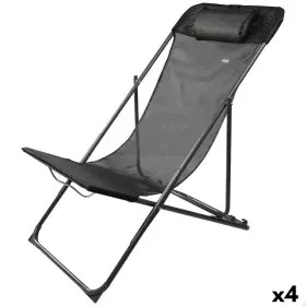 Chaise longue inclinable Aktive Noir 53 x 87 x 78 cm (4 Unités) de Aktive, Bains de soleil - Réf : S8902436, Prix : 77,34 €, ...