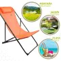 Chaise longue inclinable Aktive Orange 53 x 87 x 78 cm (4 Unités) de Aktive, Bains de soleil - Réf : S8902438, Prix : 84,46 €...