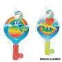 Raquettes de Plage avec Balle Aktive Bois 18 x 31,5 x 0,5 cm (24 Unités) de Aktive, Jouets de sable et de plage - Réf : S8902...