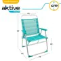 Beach Chair Aktive Turquoise 48 x 88 x 50 cm Aluminium Foldable (4 Units) by Aktive, Folding Chairs - Ref: S8902971, Price: 8...