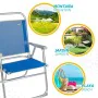 Chaise de Plage Aktive Gomera Bleu 48 x 88 x 50 cm Aluminium Pliable (4 Unités) de Aktive, Chaises - Réf : S8902974, Prix : 8...