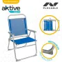 Chaise de Plage Aktive Gomera Bleu 48 x 88 x 50 cm Aluminium Pliable (4 Unités) de Aktive, Chaises - Réf : S8902974, Prix : 8...