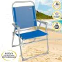 Chaise de Plage Aktive Gomera Bleu 48 x 88 x 50 cm Aluminium Pliable (4 Unités) de Aktive, Chaises - Réf : S8902974, Prix : 8...