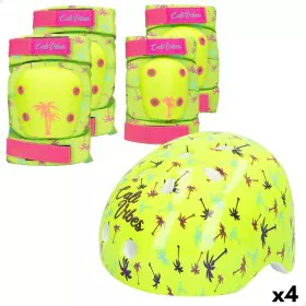 Sports Protection Set Colorbaby Neon Cali Vibes Yellow (4 Units) by Colorbaby, Kids' Helmets - Ref: S8903110, Price: 98,00 €,...