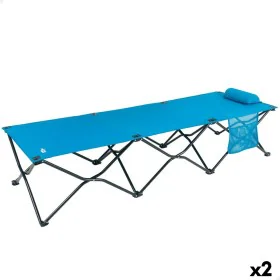 Letto pieghevole Aktive Azzurro Campeggio 178 x 62 x 38 cm 178 x 38 x 62 cm (2 Unità) di Aktive, Brandine e amache - Rif: S89...