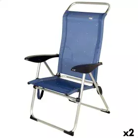 Chaise de Plage Aktive Blue marine 47 x 108 x 59 cm (2 Unités) de Aktive, Chaises pliantes - Réf : S8903247, Prix : 80,89 €, ...