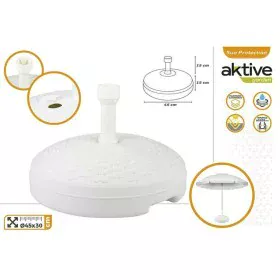 Base de apoio Aktive Guarda-sol Branco (45 x 30 cm) de Aktive, Guarda-sóis - Ref: S8904965, Preço: 14,19 €, Desconto: %