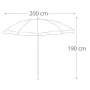 Parasol Aktive 200 x 190 x 200 cm (12 Unidades) de Aktive, Sombrinhas - Ref: S8905295, Preço: 134,81 €, Desconto: %