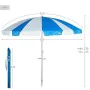 Parasol Aktive 220 x 230 x 220 cm (6 Unités) de Aktive, Parasols - Réf : S8905329, Prix : 125,33 €, Remise : %