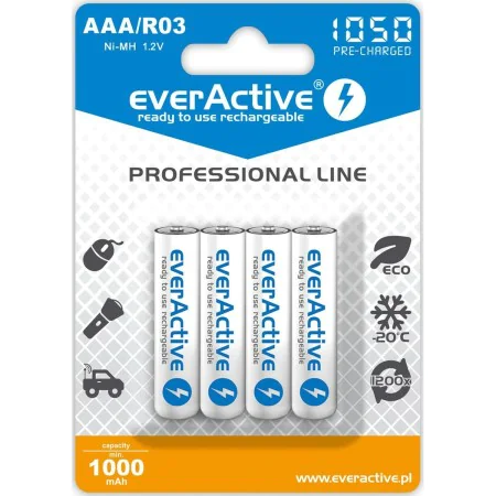 Rechargeable Batteries EverActive EVHRL03-1050 1,2 V AAA by EverActive, Rechargeable Batteries - Ref: S9106107, Price: 8,91 €...