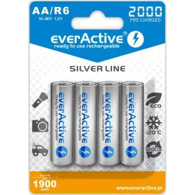 Pilhas Recarregáveis EverActive EVHRL6-2000 AA LR6 1,2 V 3.7 V de EverActive, Pilhas recarregáveis - Ref: S9106108, Preço: 11...