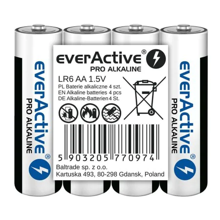 Batteries EverActive LR6 AA 1,5 V (4 Units) by EverActive, Disposable Batteries - Ref: S9106128, Price: 1,83 €, Discount: %