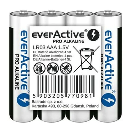 Batteries EverActive LR03 1,5 V (4 Unités) de EverActive, Piles jetables - Réf : S9106129, Prix : 1,91 €, Remise : %