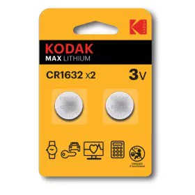 Batteries Kodak CR1632 3 V (2 Unités) de Kodak, Piles jetables - Réf : S9106221, Prix : 1,74 €, Remise : %