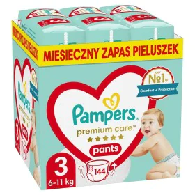 Fraldas descartáveis Pampers         6-11 kg 3 (144 Unidades) de Pampers, Fraldas - Ref: S9108311, Preço: 47,04 €, Desconto: %