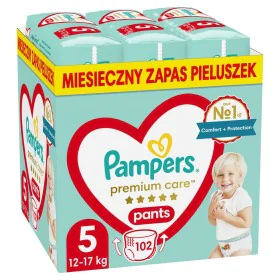 Fraldas descartáveis Pampers Premium 12-17 kg 5 (102 Unidades) de Pampers, Fraldas - Ref: S9108313, Preço: 47,04 €, Desconto: %