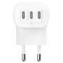 Chargeur mural Belkin WCC002VFWH Blanc de Belkin, Câbles USB - Réf : S91103353, Prix : 34,24 €, Remise : %