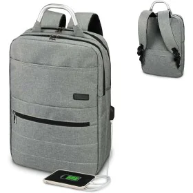 Mochila para Portátil y Tablet con Salida USB Subblim SUB-BP-3EAP001 Gris de Subblim, Bolsas y fundas para portátiles y netbo...