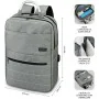 Rucksack for Laptop and Tablet with USB Output Subblim SUB-BP-3EAP001 Grey by Subblim, Bags and covers for laptops and netboo...