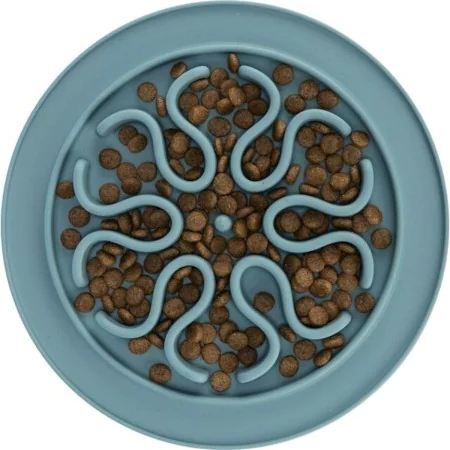 Slow Eating Food Bowl for Pets Trixie TX-25035 Blue Grey Silicone by Trixie, Bowls - Ref: S91105173, Price: 11,42 €, Discount: %