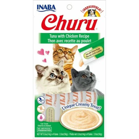 Lanche para Gato Inaba EU102 4 x 14 g Guloseimas Frango Atum de Inaba, Snacks - Ref: S9110633, Preço: 16,86 €, Desconto: %