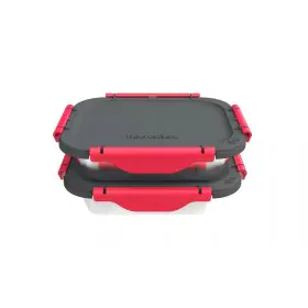 Container HeatsBox INNER DISH SET Red Graphite Silver Rectangular 0,925 l (2 Units) by HeatsBox, Food storage - Ref: S9110653...