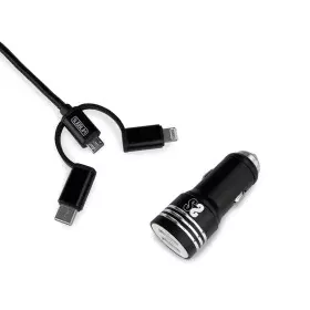 Caricabatterie per Auto USB Universale + Cavo USB-C Subblim SUB-CHG-4CC002 Nero 12 W di Subblim, Caricabatterie - Rif: M03192...