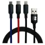 Câble Micro USB Subblim Premium 3in1 Bleu Noir Rouge 1 m (1 Unité) de Subblim, Câbles USB - Réf : M0319210, Prix : 9,35 €, Re...