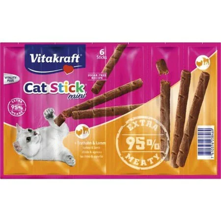 Collation pour Chat Vitakraft Cat Stick Poulet Dinde Agneau de Vitakraft, Snacks - Réf : S91106641, Prix : 2,95 €, Remise : %