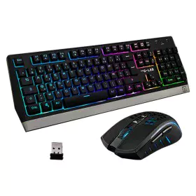 Teclado e Rato sem Fios The G-Lab WIRELESS GAMING Preto Qwerty espanhol de The G-Lab, Packs de teclado e rato - Ref: M0319331...