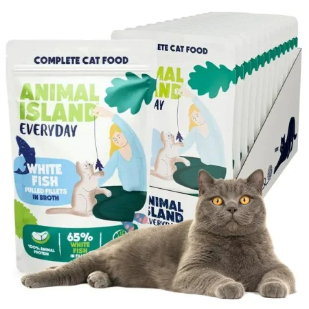 Comida para gato ANIMAL ISLAND White fish Peixe 12 x 85 g de ANIMAL ISLAND, Húmida - Ref: S91107242, Preço: 10,47 €, Desconto: %