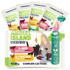 Cat food ANIMAL ISLAND Chicken 4 x 85 g by ANIMAL ISLAND, Wet - Ref: S91107254, Price: 4,82 €, Discount: %