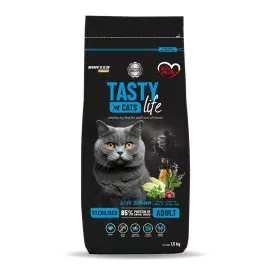 Aliments pour chat Biofeed Tasty Cats Life Saumon 1,5 Kg de Biofeed, Sèche - Réf : S91108429, Prix : 11,16 €, Remise : %