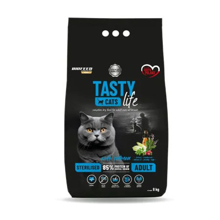 Aliments pour chat Biofeed Tasty Cats Life Saumon 8 kg de Biofeed, Sèche - Réf : S91108430, Prix : 47,06 €, Remise : %