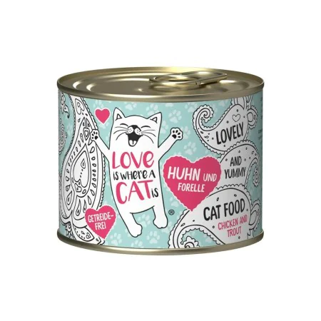 Cat food LOVE IS WHERE A CAT IS 2191740 Chicken 200 g by LOVE IS WHERE A CAT IS, Wet - Ref: S91108695, Price: 3,46 €, Discoun...