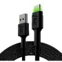 Câble USB Green Cell KABGC13 Noir Vert 2 m de Green Cell, Câbles USB - Réf : S91108857, Prix : 7,67 €, Remise : %