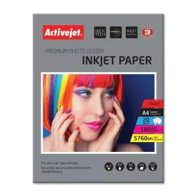 Papier Photo Glacé Activejet AP4-180G20 A4 20 Volets 21 x 29,7 cm de Activejet, Papier d'impression - Réf : S9112739, Prix : ...