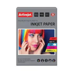 Papel fotográfico mate Activejet AP4-125M100 A4 100 Folhas 21 x 29,7 cm de Activejet, Papel de impressão - Ref: S9112744, Pre...