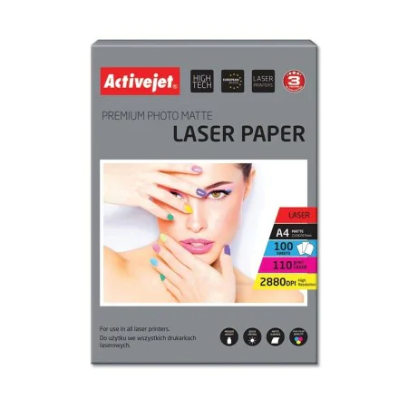 Papier photo mat Activejet AP4-110M100L A4 100 Volets 21 x 29,7 cm de Activejet, Papier d'impression - Réf : S9112745, Prix :...