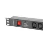 Multipresa 19" 8 Tomas Schuko con On/Off Switch Lanberg PDU-08I-0200-C20-BK (2 m) di Lanberg, Multiprese - Rif: S9118256, Pre...