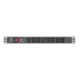 Schuko 19" 8 Steckerleiste mit An/Aus Schalter Lanberg PDU-08I-0200-C20-BK (2 m) von Lanberg, Mehrfachsteckdosen - Ref: S9118...