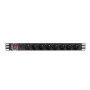 Schuko 19" 8 Way Multi-socket Adapter with On / Off Switch Lanberg PDU-08E-0200-BK (2 m) by Lanberg, Power Strips - Ref: S911...