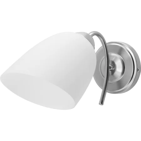 Wall Light Activejet NIKITA 1P Nikiel White nickel Metal Glass 60 W 220-240 V 26 x 12 x 12,5 cm 30 x 12 x 15 cm (1 Piece) by ...